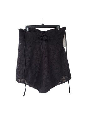 ⭐Jaclyn Smith Collection Sz 14 Swimsuit One Piece Black Mesh Crochet Swim Dress